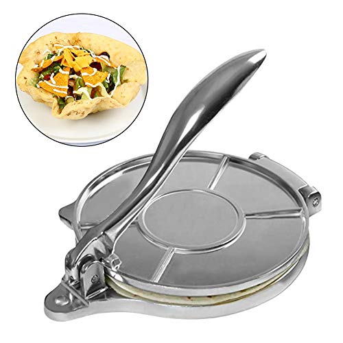 HEYJUDY Non-Stick 8 Inch Flour Corn Tortilla Press Maker, Aluminium Foldable Corn Dough Press Machine Coated Flat Bread Press Makers Easy Cleaning for Restaurant Kitchen