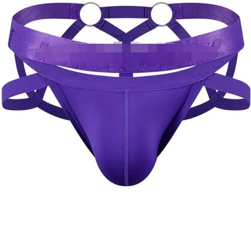 Jockstrap for Men Mens Thong Men's Jockstrap Underwear Low Waist Breathable Athletic Supporter Jock Straps Hollow2