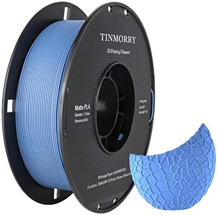 Matte PLA+ Filament 1.75mm, TINMORRY 3D Printer Filament with Cardboard Spool, 1KG, Black