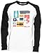 Guitarra Collage Blance Camiseta De Béisbol Unisex White Baseball tee Tshirt