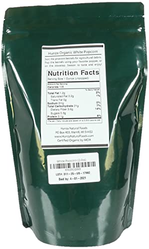 Hunza Organic White Popcorn (2-Lbs) #TOP1