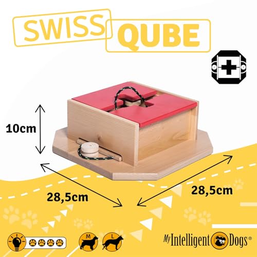 My Intelligent Dogs Interaktives Hundespielzeug Intelligenz, Hundepuzzle - Intelligenzspielzeug für Hunde Mentalen Auslastung - Interaktives Spielzeug Hund, Denkspiele für Hunde Swiss Qube