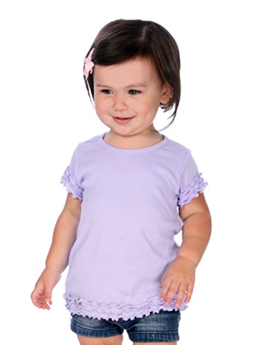 Kavio! Infants Crew Neck Lettuce Edge Short Sleeve