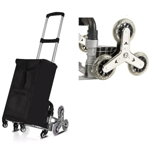 Hmtbet Carrello Portaspesa, 2 en 1 Pieghevole Carrello Spesa & Carrello a Mano, Pieghevole, Grande, con Ruote girevoli Anteriori, Borsa Impermeabile Rimovibile, Telaio in Lega di Alluminio,A8