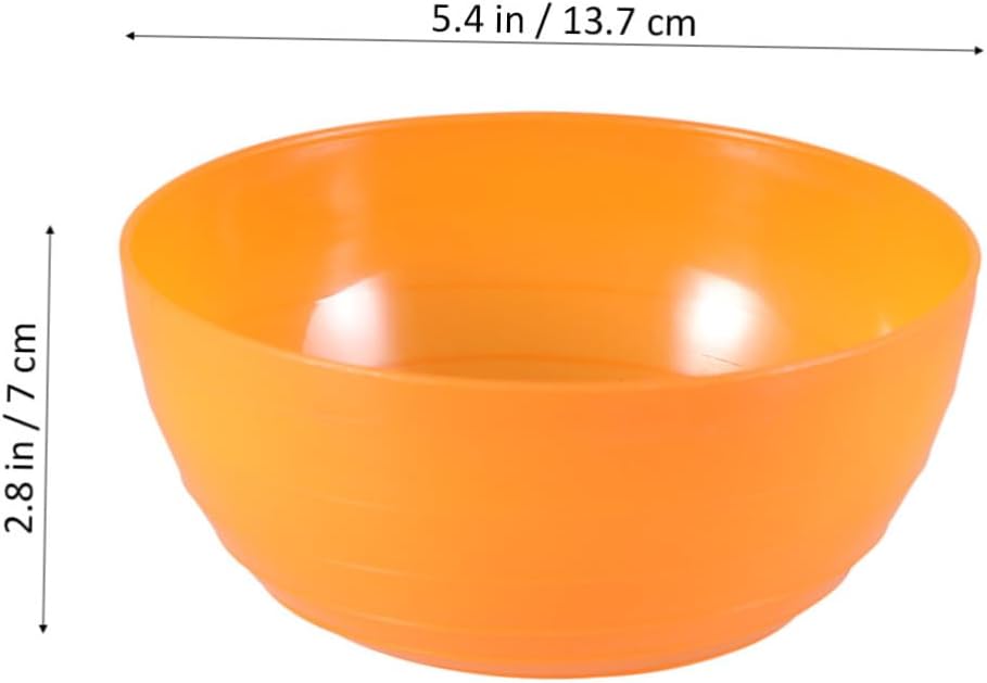 6 Pack Plastic Snack Bowls, round Reusable Colorful Party Serving Set