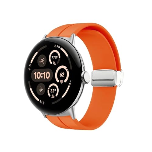 VRoh ɓKGoogle Pixel Watch 3 45mm X|[cXgbvpANZT[XgohuXbgɓK(Silver orange,For Pixel watch 3 45mm)