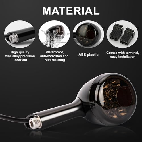 image for PSLER Motorcycle Front Rear Bullet LED Turn Signal Indicator Lights In