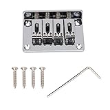 【BUEN ACCESORIO】 Excelente reemplazo de puente para actualizar su guitarra.Compatible para guitarra de caja de cigarros, guitarra eléctrica, bajo eléctrico y ukelele.Buena calidad a un precio razonable, usted lo vale.Gran regalo para guitarristas y entusiastas del bricolaje.