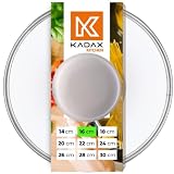 KADAX Tapa de cristal con mango de silicona, resistente al calor, para...