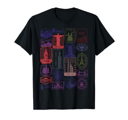 Viajeros, Ciudades y Monumentos Famosos, viaje, turismo Camiseta