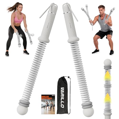 Ropeless Battle Ropes Adjustable Weight, Portable Cordless Battle Ropes for