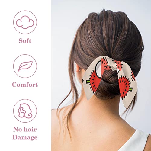 Chouchous cheveux queue de cheval sans nœud pour coiffure rouge - 2