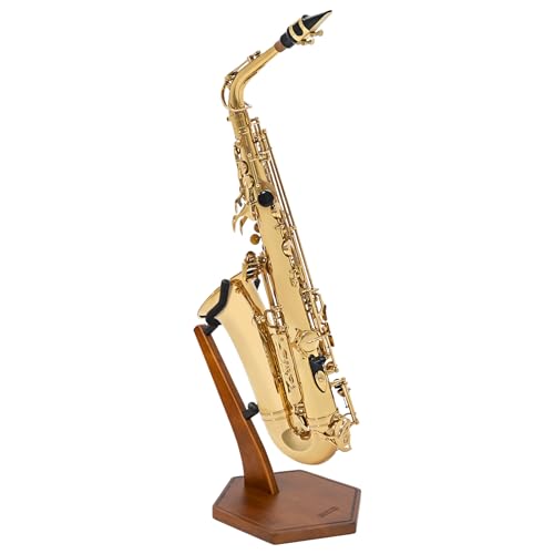 Strich FH-4 Wooden Saxophone Stand Display, Alto/Tenor, Handmade Solid Wood Floor Stand Holder Colour Walnut thumb #7