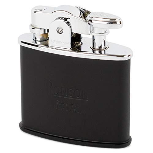 Ronson Standard R02-0028 Mat Black Stylish Design Made in Japan Oil Lighter
