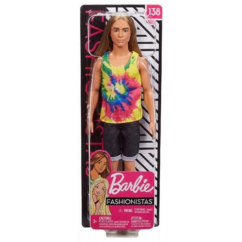Barbie Fashionista Muñeco Ken Rubio Largo (Mattel GHW66), Multicolor