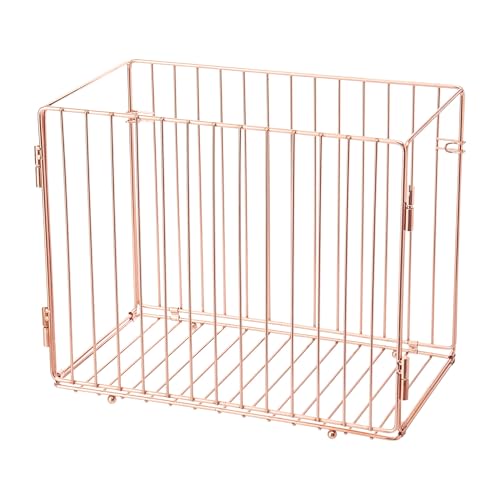 Fei Bi Foldable Rose Gold Hanging File Folder Organizer for Letter Size Files