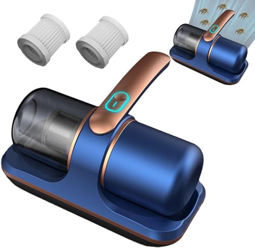 WEYSHHT Household High-Frequency Strong Mite Removal Instrument, Bed Vacuum Cleaner With UV Light, Handheld Mattress Vacuum Cleaner, High-frequency Double Beat Cordless Strong Deep