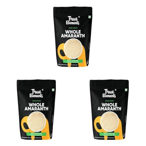 Image of True Elements Whole Amaranth 500gm - Rajgira for Fasting | Rajgira seeds | Gluten Free Atta | High in Fibre and Protein (Pack of 3)