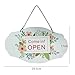 Sublimation Door Hanger Blanks 4 Pack Thick Door Welcome Board Sign and Wall Window Garden Hanging Ornaments Double Sides with Chain Personalized MDF Decoration Supplies