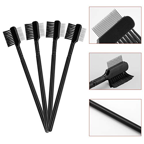 LUTER 4 Pcs Tear Stain Remover Comb Dog Flea Comb Double-Sided Multifunctional Dog Eye Comb Brush Pets Grooming Comb for… - Image 4