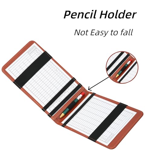 QSYZAIL PU Leather Scorecard Holder