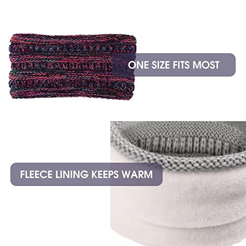 yeacher Faixa de cabeça quente feminina de inverno Aquecedor de orelha macio envoltório de lã tricot