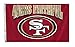 NFL San Francisco 49ers Flag with Grommets, 3 x 5-Feet, Cardinal