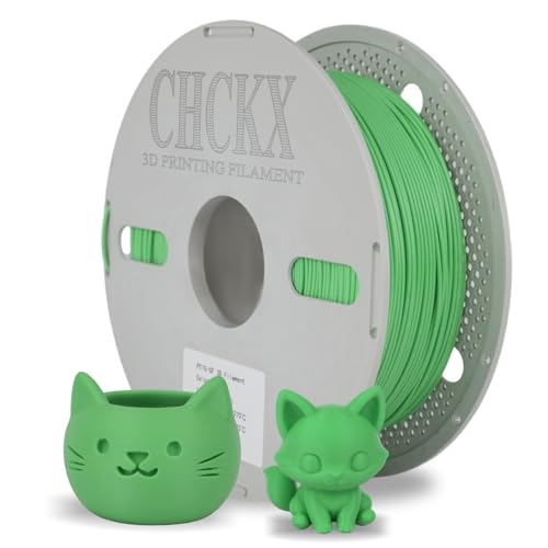 CHCKX Glass Fiber PETG Filament 1.75mm Green 1kg PETG-GF 3D Printing Filament High Impact Resistance Durability & Stiffness for Most FDM 3D Printers