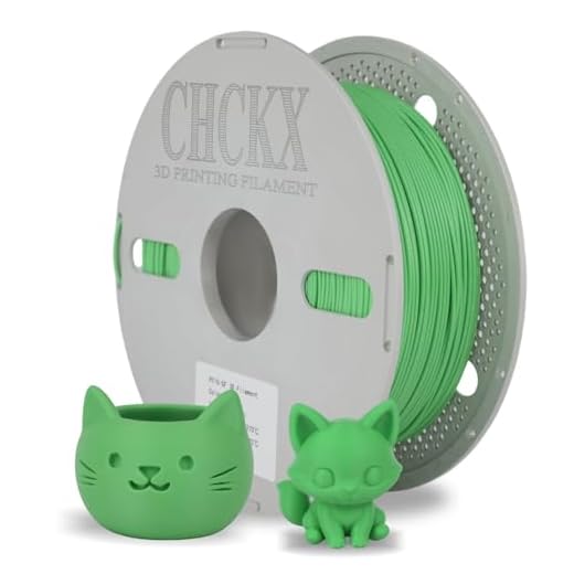 CHCKX Glass Fiber PETG Filament 1.75mm Green 1kg PETG-GF 3D Printing Filament High Impact Resistance Durability & Stiffness for Most FDM 3D Printers