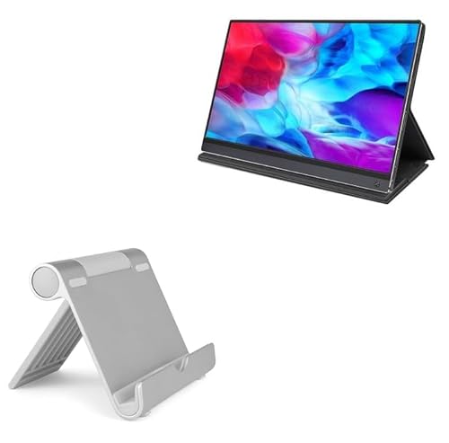 BoxWave Stand and Mount Compatible with UPERFECT Y Portable Monitor Freestanding Touchscreen (15.6 in) - VersaView Aluminum Stand, Portable, Multi Angle Viewing Sturdy