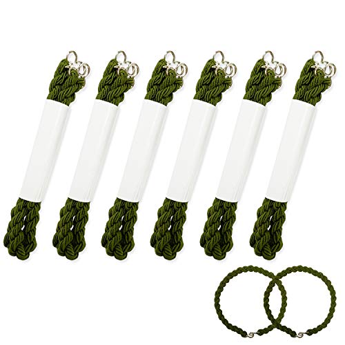 Waynoda Winorda Elastic Boot Bands Military Boot Straps Blousing Garters with Metal Hooks for Navy Army Air Force 12 Pieces