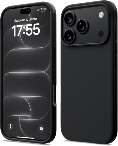 Image of DIZORO Compatible with (iPhone 18 Pro Max Case)(2026), Liquid Silicone 3 Layers Full Covered Soft Gel Rubber Phone Case,Shockproof Protective Cover with Anti-Scratch Microfiber Lining-Black