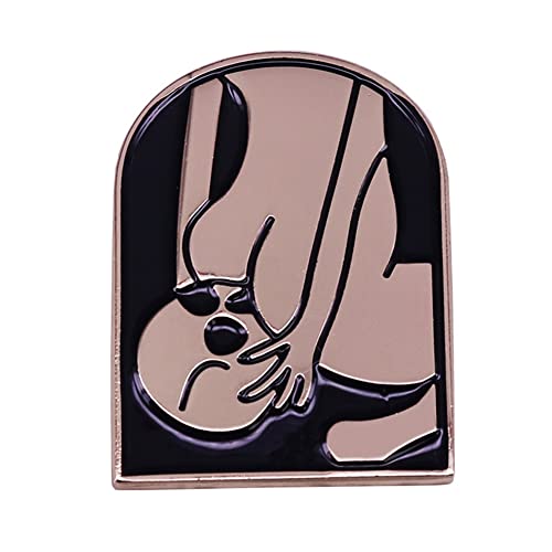 Broche artístico con figura sentada en calavera, broche estético abstracto, pin de solapa esmaltado, insignia de pintura gótica, regalo para amantes de la pintura, Metal