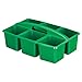 Really Good Stuff Six-Equal-Compartment Caddies - 6 Pack - Classroom Table Caddies - Assorted Colors Portable Plastic Storage Classroom Caddy for Easy Storage of Small Items