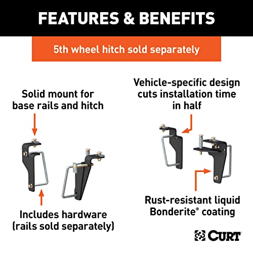 CURT 16430 5th Wheel Installation Brackets, Select Ram 2500, 3500 by CURT - Used condition - Image 2