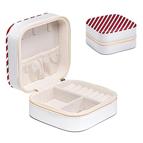 Boîte à bijoux compacte avec compartiments bagues et colliers pour voyage