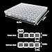Ecurfu 56 Slots Diamond Painting Storage Containers, 56 Girds 1 Pack, Bead Storage Containers, Diamond Art Organizer Box, Diamond Painting Accessories, Embroidery Storage with Label Stickers