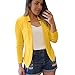 Produktbild Mingyun Blazer Damen Kurzblazer Einfarbig Damen Jacke Büro Office Suit Langarm Sakkos/Tarnjacke Business Anzüge Kurzblazer Geschäft Outwear