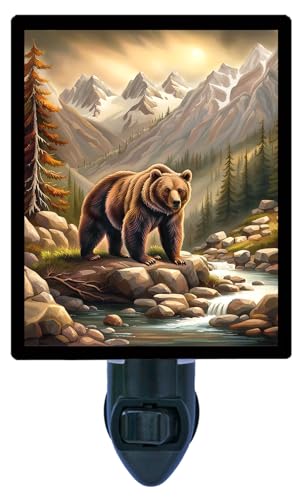 Lámpara de Noche LED con Diseño Oso de Montaña