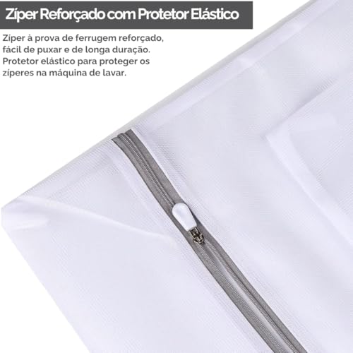 Kit 5 Sacos para Lavar Roupas na Máquina de Lavar, Duráveis para Roupas Delicadas | Proteção Total C