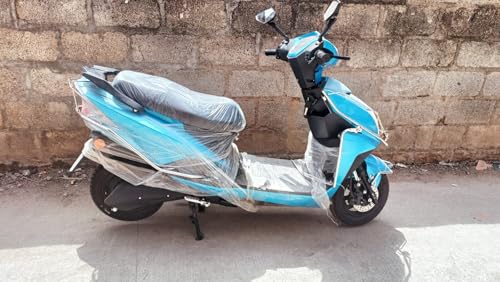 Image of ULTRABIKES Aura Electric Scooter with 48V 24AH Lithium Ion Battery|2 Year Warranty On Battery|60 KM Range On Single Charge|3 Speed Modes|USB Charging Facility I 45 KMPH TOP Speed (Blue),for Adult