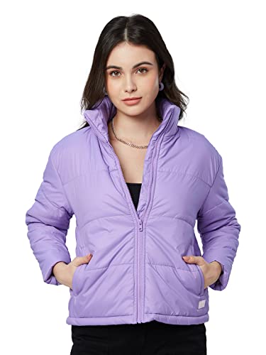 Image of The Souled Store Solids Women and Girls Solid Full Sleeve Cotton Blend Puffer Jackets