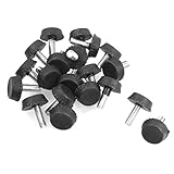 Screw On Furniture Glide Leveling Foot Adjuster 6mmx18mmx15mm 20 Pcs