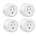 Smart Plug AWOW Mini Smart Socket Wifi Outlet 10A Compatible With Alexa, Google Home and IFTTT, No Hub Required,Remote Control Your Home Appliances from Anywhere, Only Supports 2.4GHz Network(4-Pack)