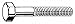 1/2"-13 x 4" Grade 5 Zinc Plated UNC (Coarse) Hex Head Cap Screws, 85 pk.