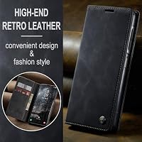WJXEXRS Handyhülle für Samsung Galaxy A26 5G/4G Hülle, Premium Klapphülle Leder Schutzhülle Klappbar mit Kartenfach Ständer Magnet Handytasche Standfunktion Flip Case Lederhülle Galaxy A26 5G-Schwarz – Ansicht 9