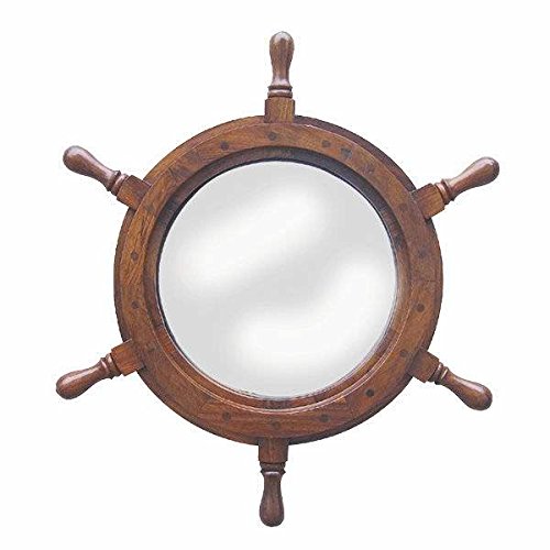 Extra Large Solid Brass and Glass Porthole MIRROR TO OPEN, Maritime Decoration