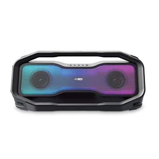 Altec Lansing Rockbox XL 2.0 Portable Bluetooth Wireless Speakers with Led Lights, IP67 Waterproof and Durable for Outdoor, 20 Hours Battery with App Control