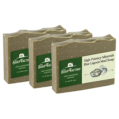 The Soap Factory Artisan Kollektion mineralhaltige TOTESMEER SCHLAMM Seife 110 g - 3er Packung - Ausgezeichnet als Peeling und Reinigung - Für alle Hauttypen geeignet - Kaltpressverfahren Cover