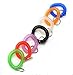 CJESLNA Pack of 7 Assorted Color Plastic Wrist Coil Wrist band Key Ring chain for Outdoor Sport